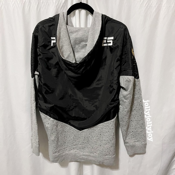 My Philippines Unisex Mixed Fabric Black/Grey Zip-Up Jacket Large - Picture 2 of 12